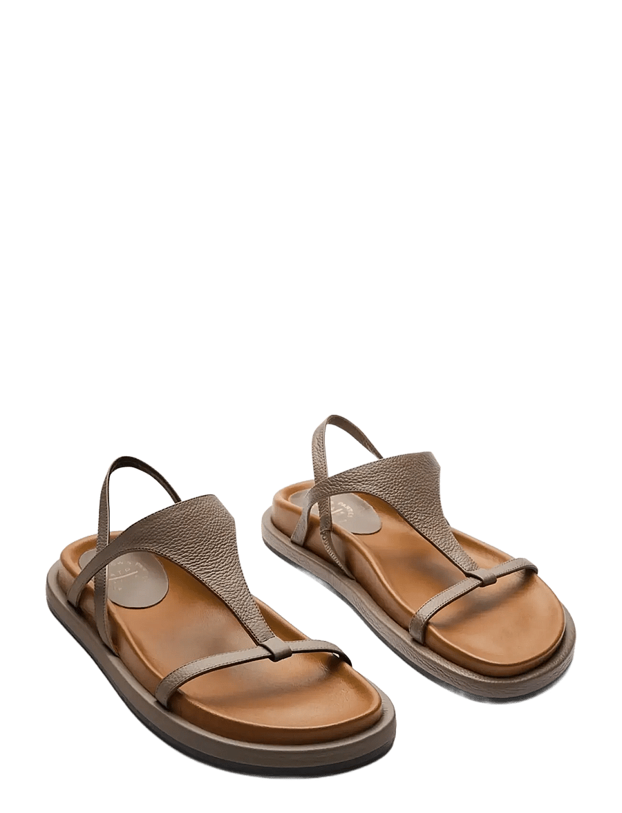 ATP Atelier - Ultimo Tahini Grained Calf - flate sandaler - tahini - 1