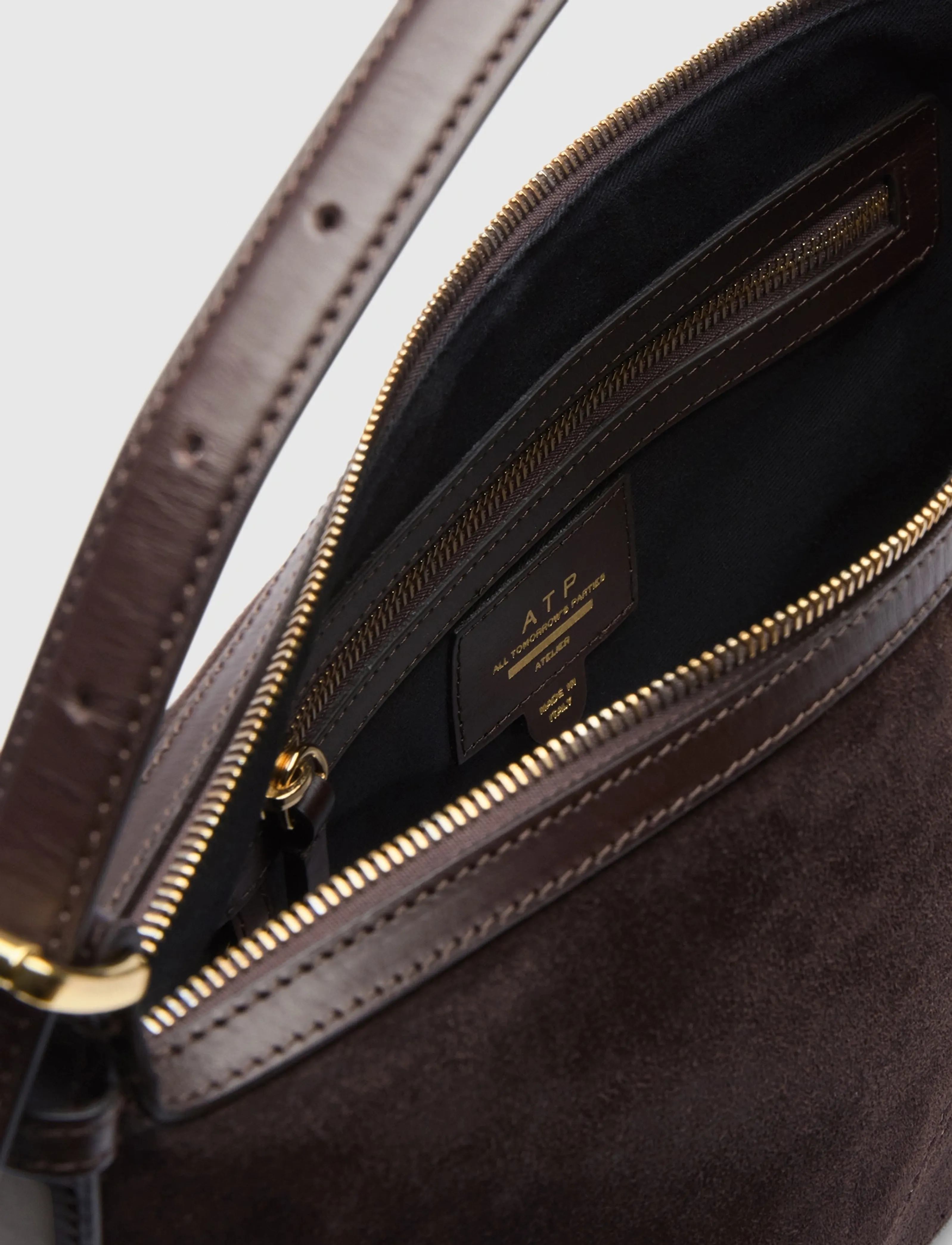 ATP Atelier - Castellare Walnut Suede/Vacchetta - sacs a main - walnut - 3