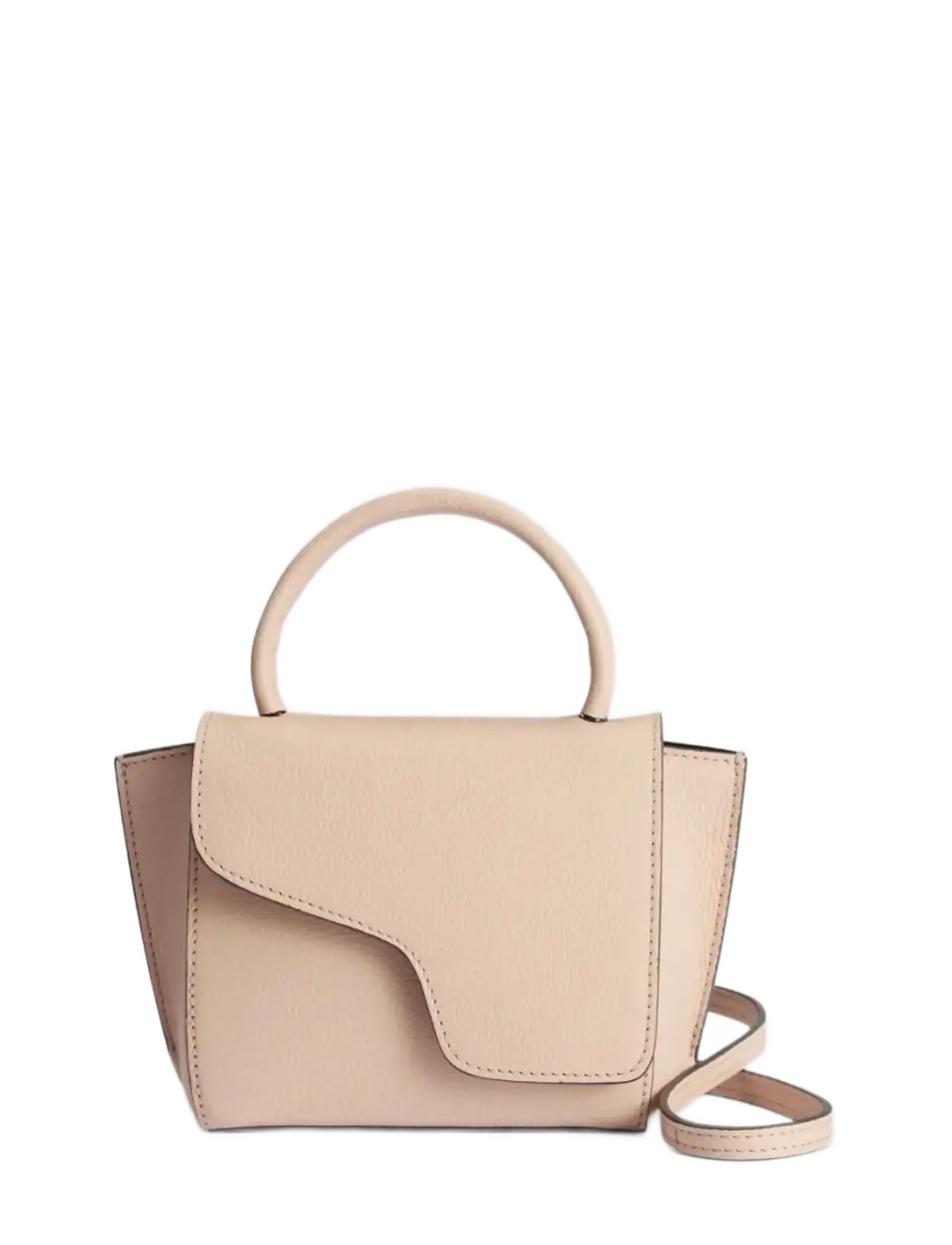ATP Atelier Montalcino Cipria Grained Calf, Top Håndtag Klap Håndtaske, Beige, Str: ONE SIZE