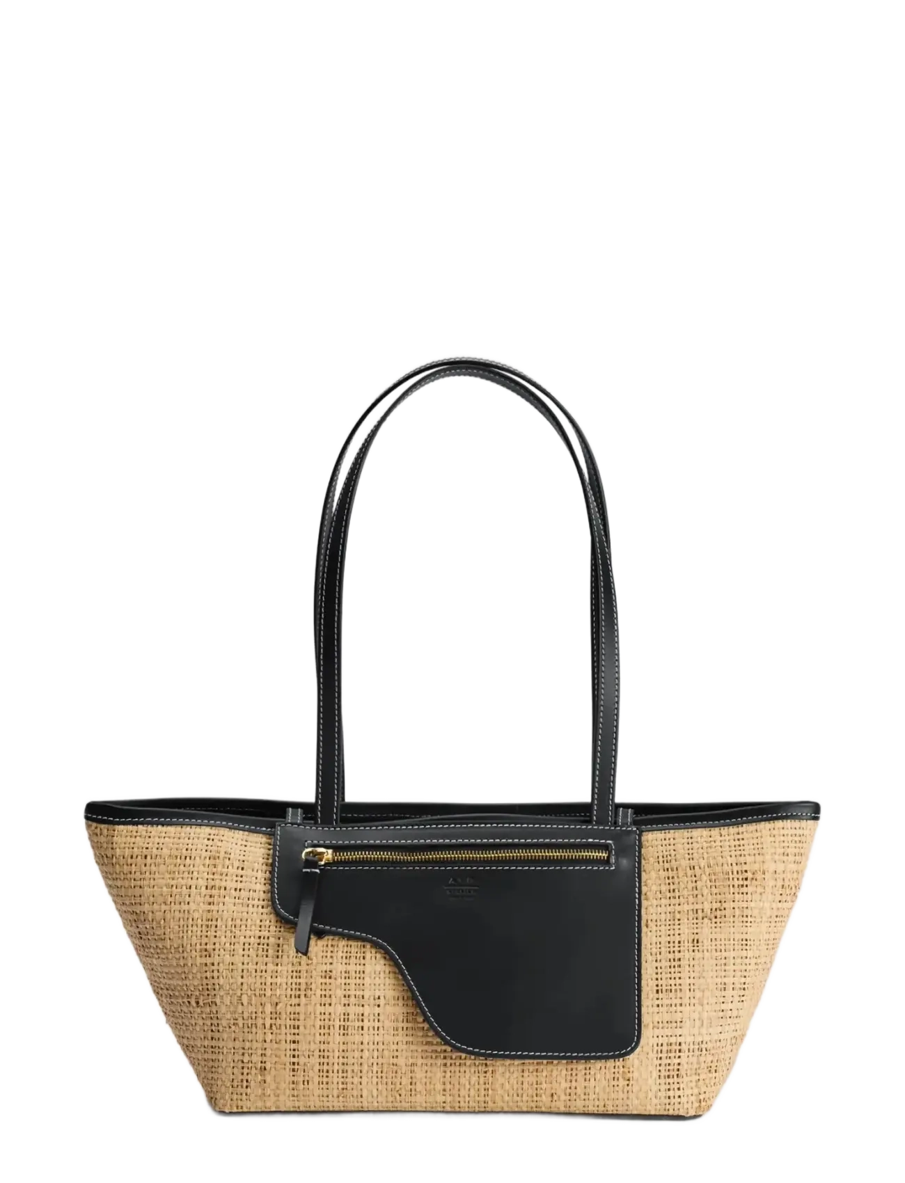 ATP Atelier Gaiba Natural/Black Raffia/Vacchetta - Nyheder - NATURAL/BLACK / beige