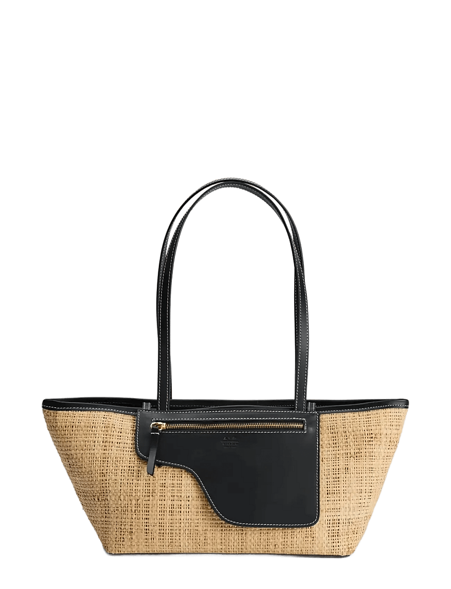 ATP Atelier - Gaiba Natural/Black Raffia/Vacchetta - ietilpīgas somas - natural/black - 1