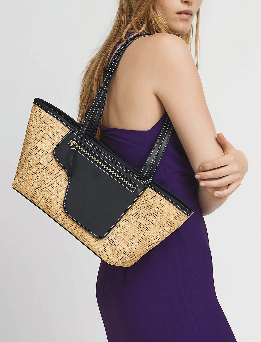 ATP Atelier - Gaiba Natural/Black Raffia/Vacchetta - ietilpīgas somas - natural/black - 0