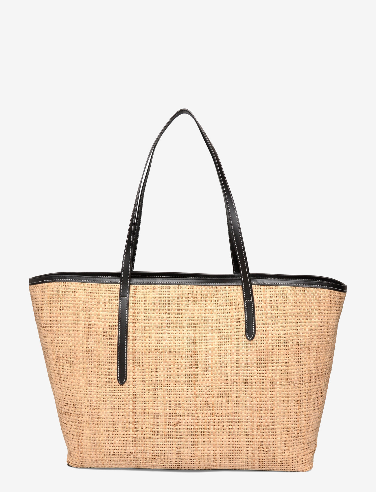 ATP Atelier - Eraclea Natural/Black Raffia/Vacchetta - shoppere - natural/black - 0