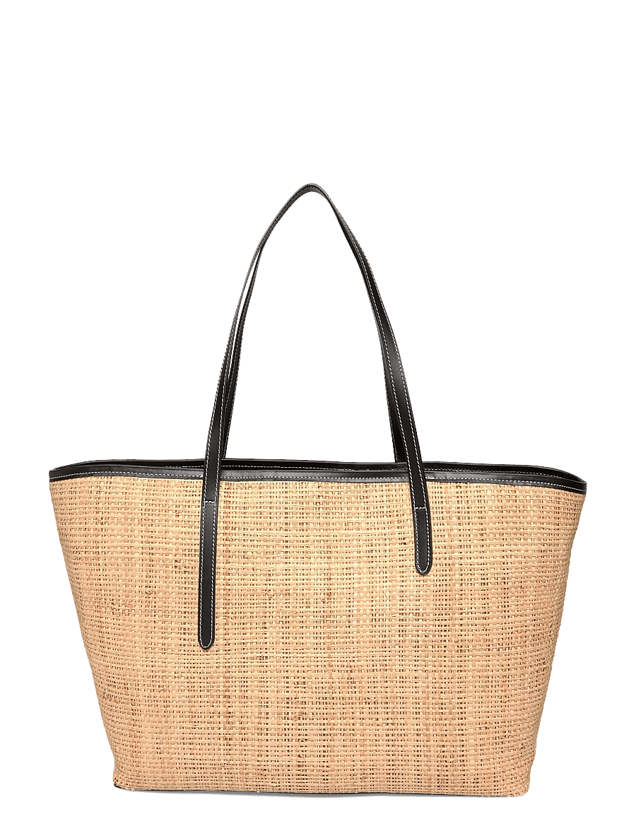 ATP Atelier - Eraclea Natural/Black Raffia/Vacchetta - shopperki - natural/black - 0