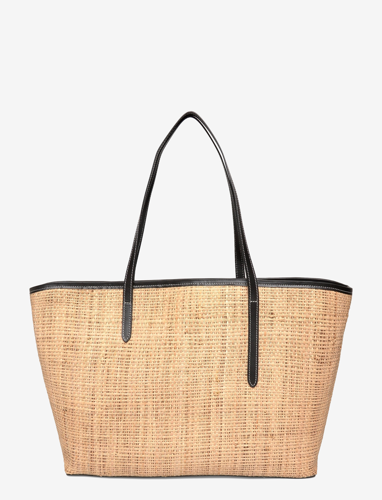 ATP Atelier - Eraclea Natural/Black Raffia/Vacchetta - shoppere - natural/black - 1