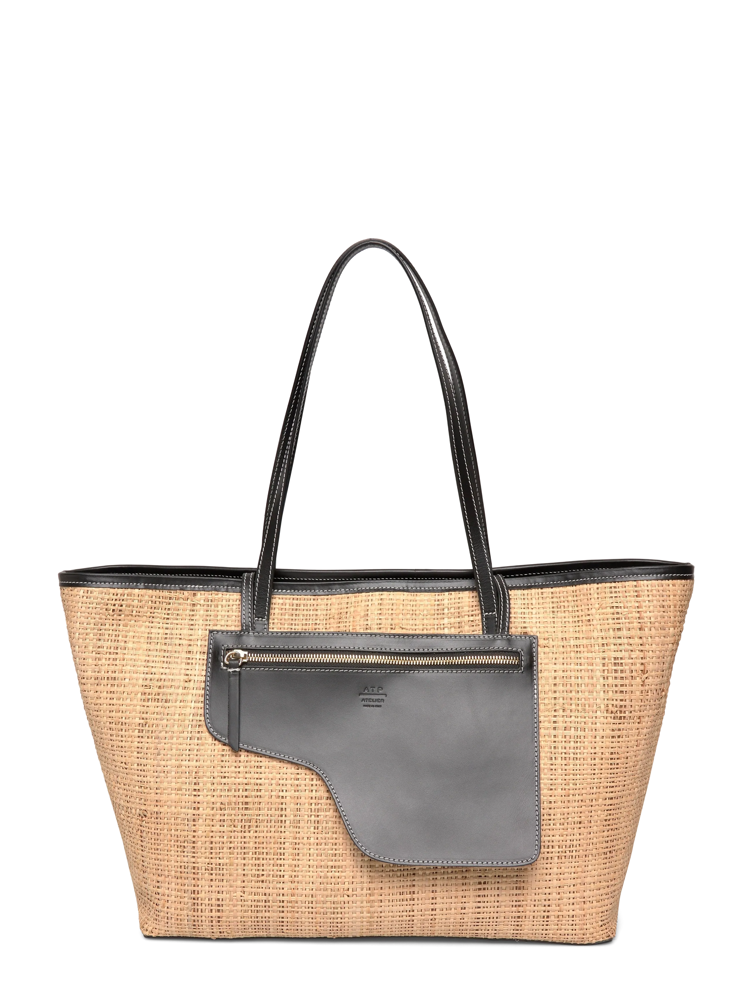Eraclea Natural/Black Raffia/Vacchetta 4