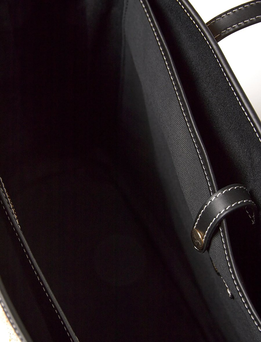 ATP Atelier - Eraclea Natural/Black Raffia/Vacchetta - shopperki - natural/black - 5