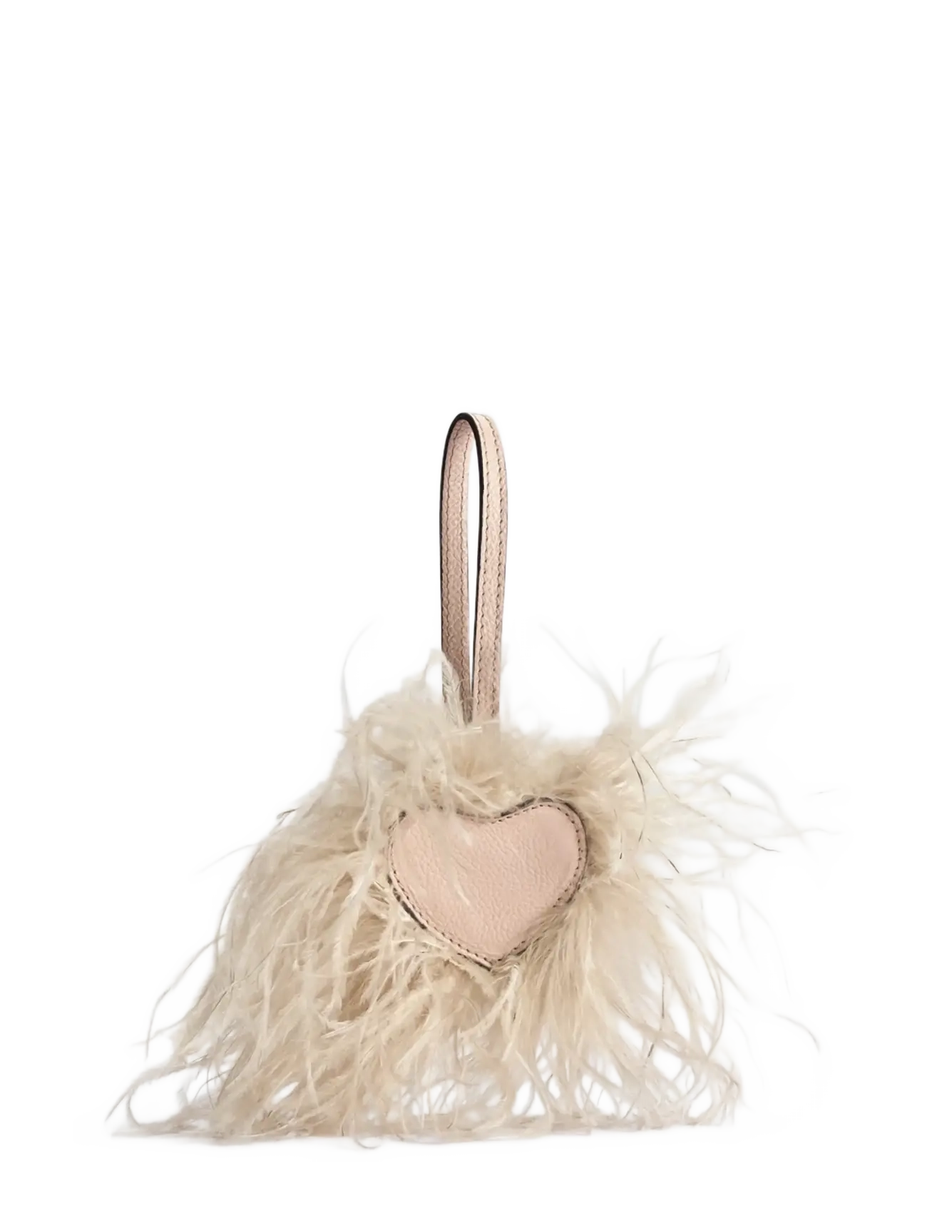ATP Atelier Venosta Cipria Grained Calf/Feathers, One Size, Pink, Tilbehør > Nøgleringe & Bag Charms, Dame