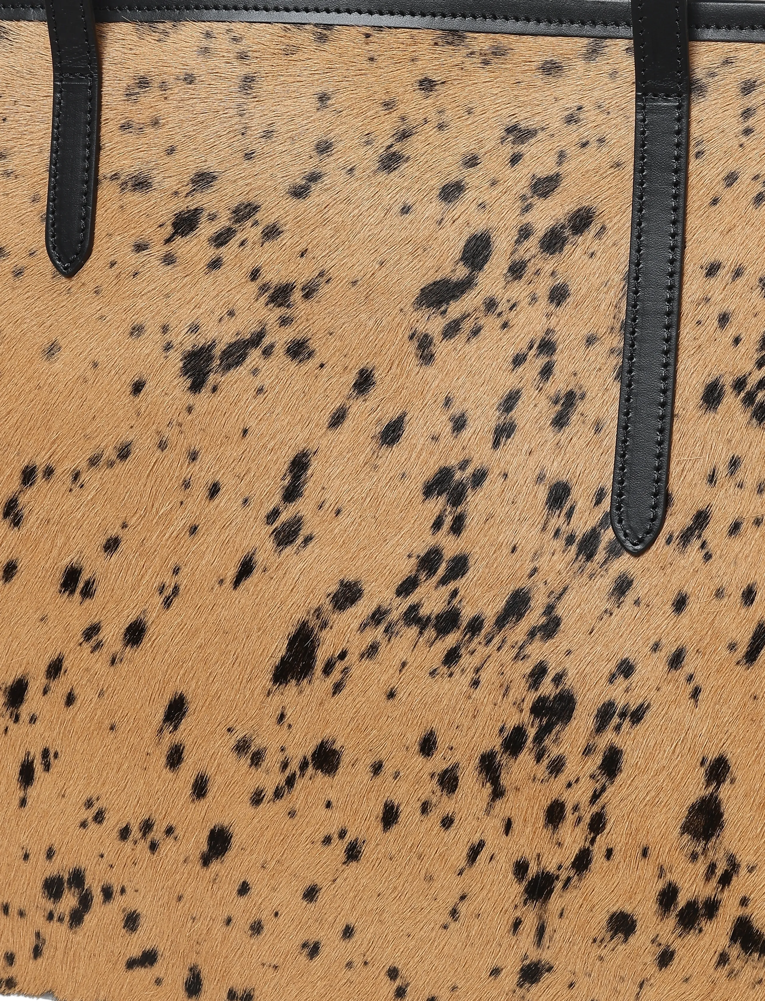 ATP Atelier - Eraclea Cannella/Black Printed Mini Cow/Vacchetta - shoppingväskor - cannella/black - 2