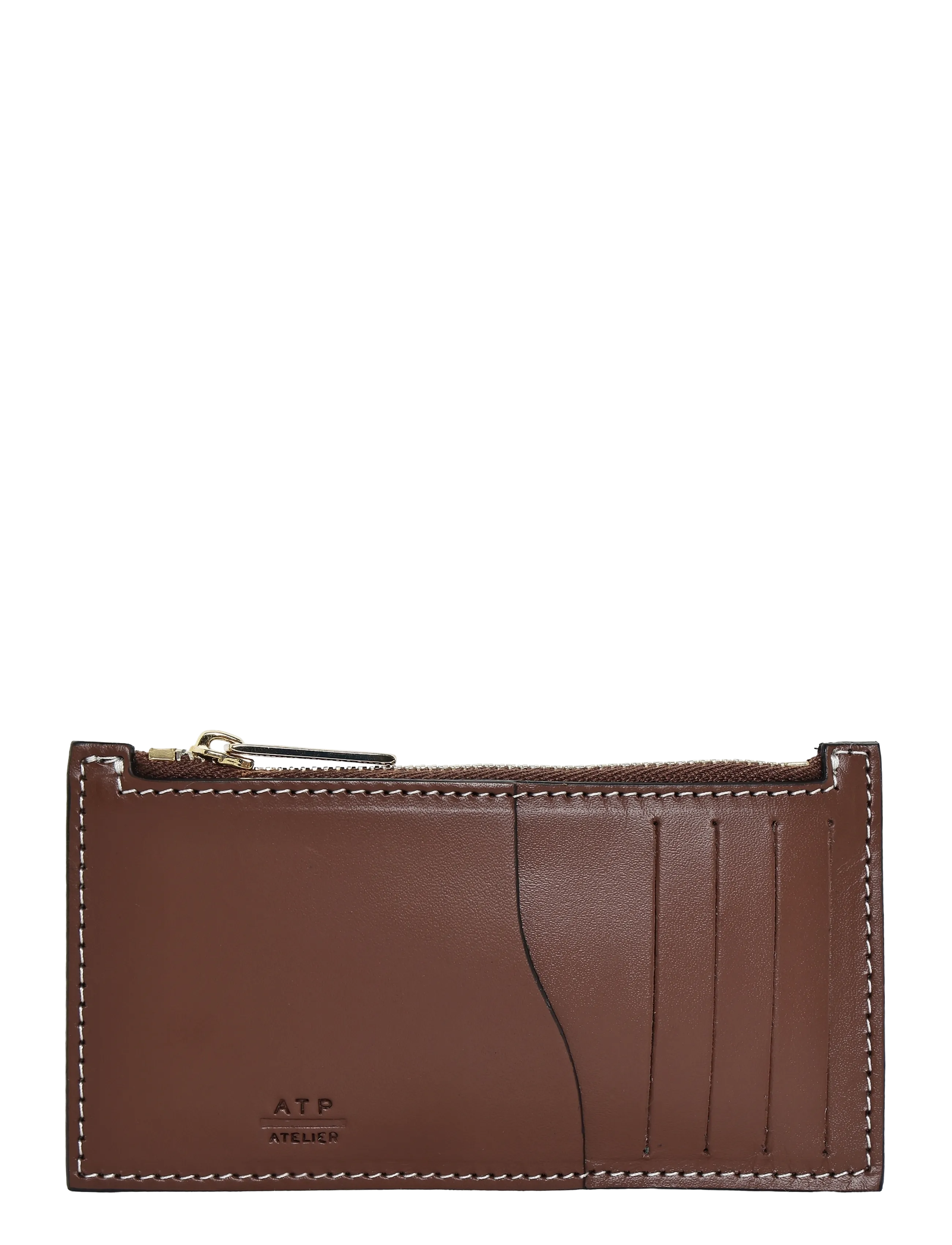 ATP Atelier Moscosi Cannella/Contrast Stitch Vacchetta - Plånböcker - CANNELLA/CONTRAST STITCH / brown