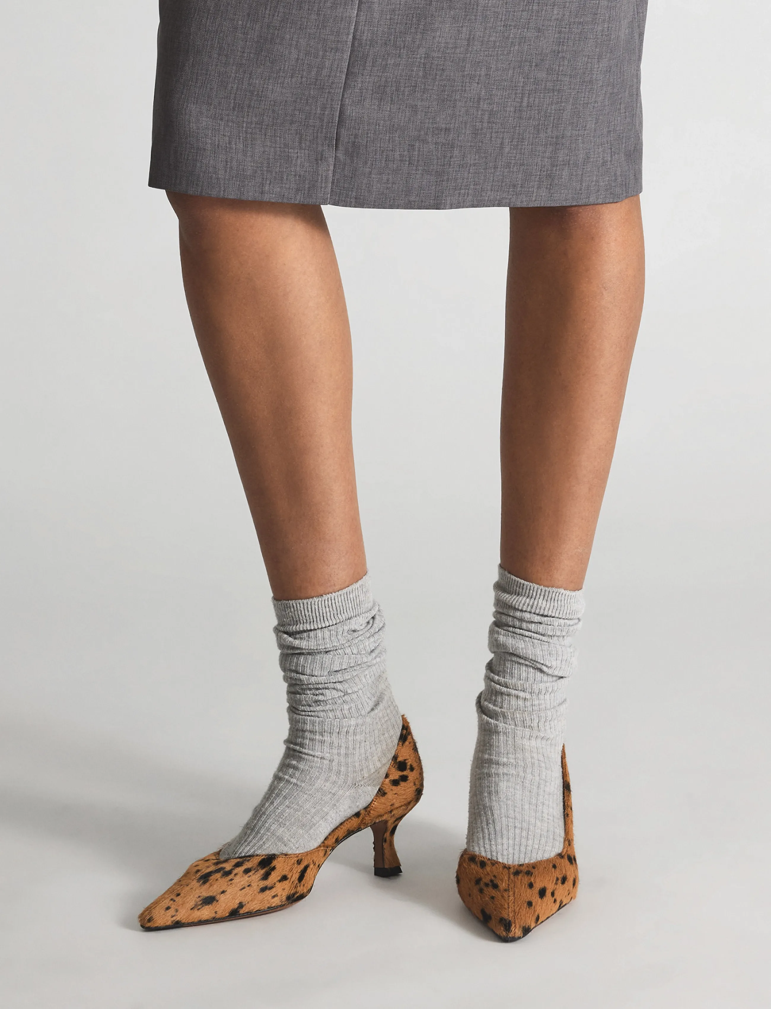 ATP Atelier Irsina Cannella Printed Mini Cow, 41, Brown, Hæle > Pumps, Dame