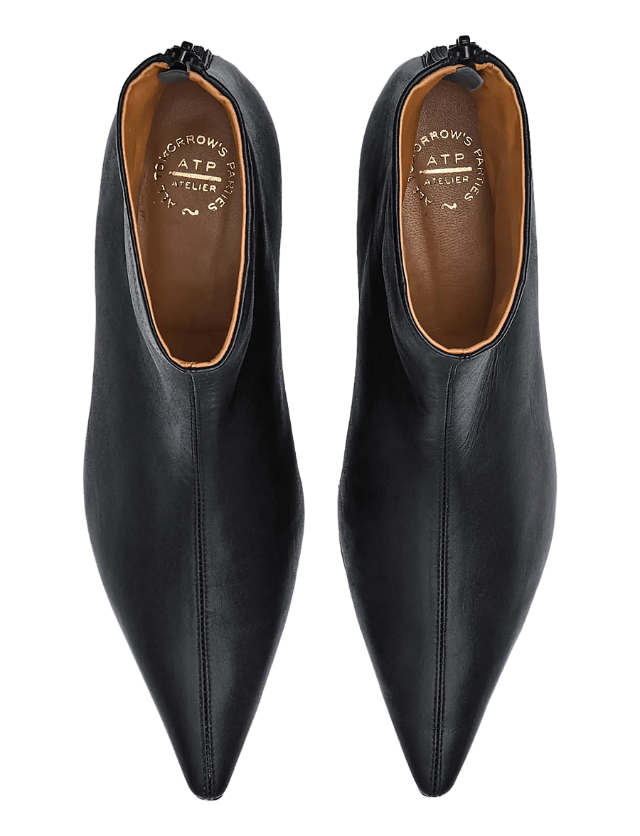 ATP Atelier - Melfi Black Shiny Nappa - enkellaarsjes met hak - black - 3