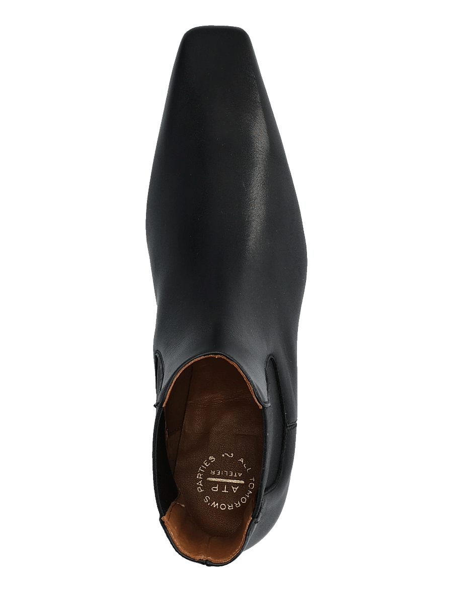 ATP Atelier - Nemoli Black Calf - kontsaga poolsaapad - black - 3
