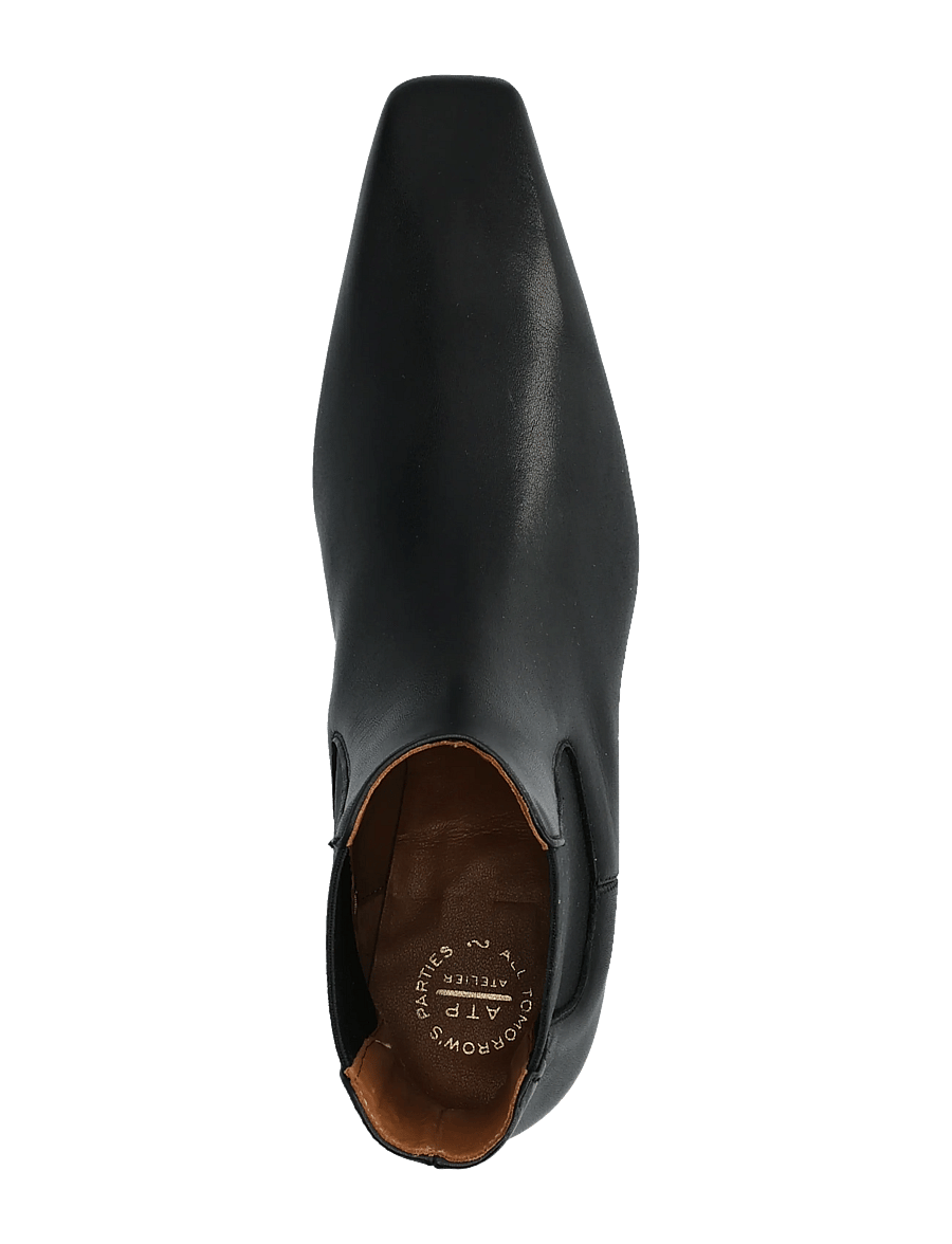 ATP Atelier - Nemoli Black Calf - heeled ankle boots - black - 3