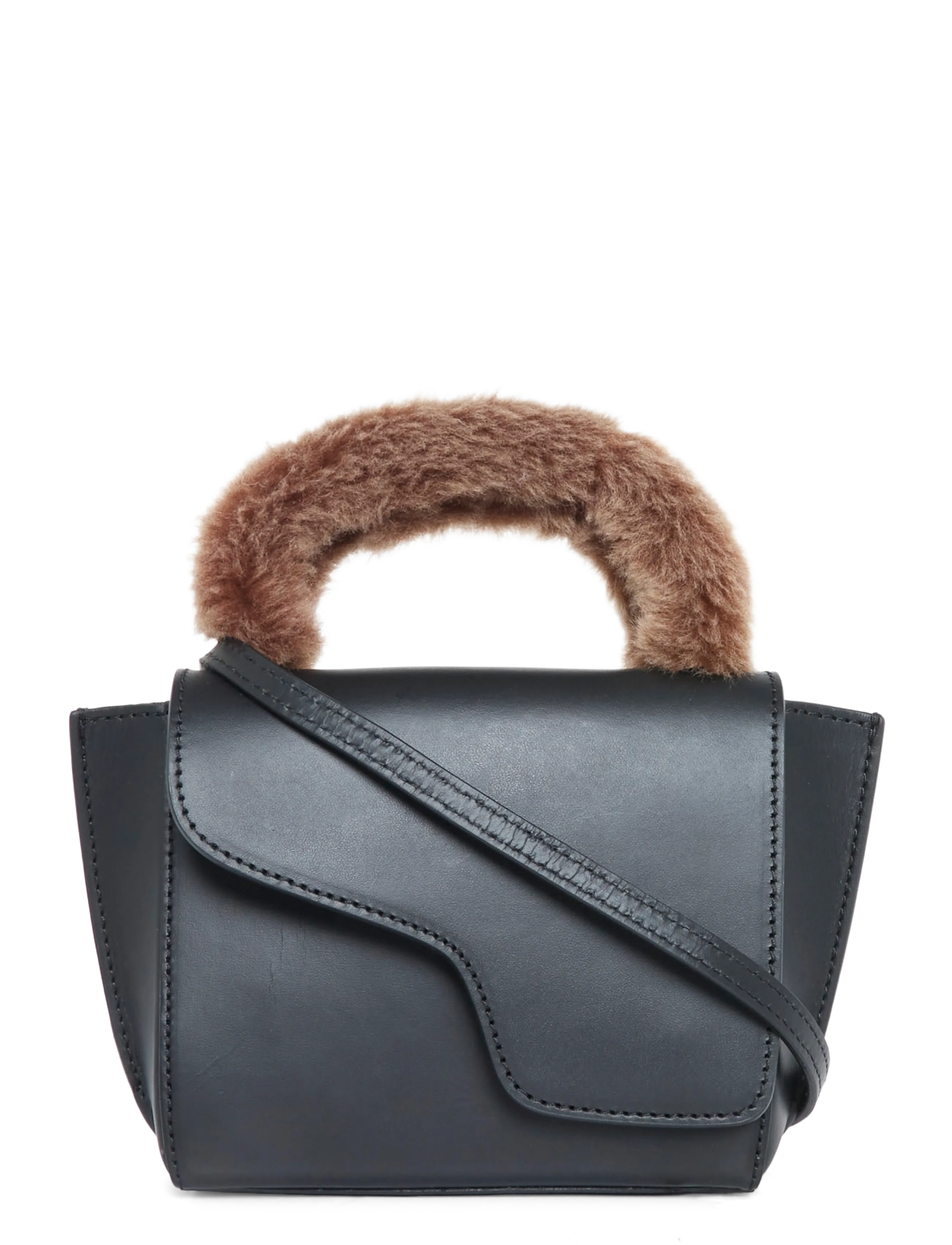 ATP Atelier Montalcino Black/Orsetto Vacchetta/Shearling - Väskor - BLACK/ORSETTO / black