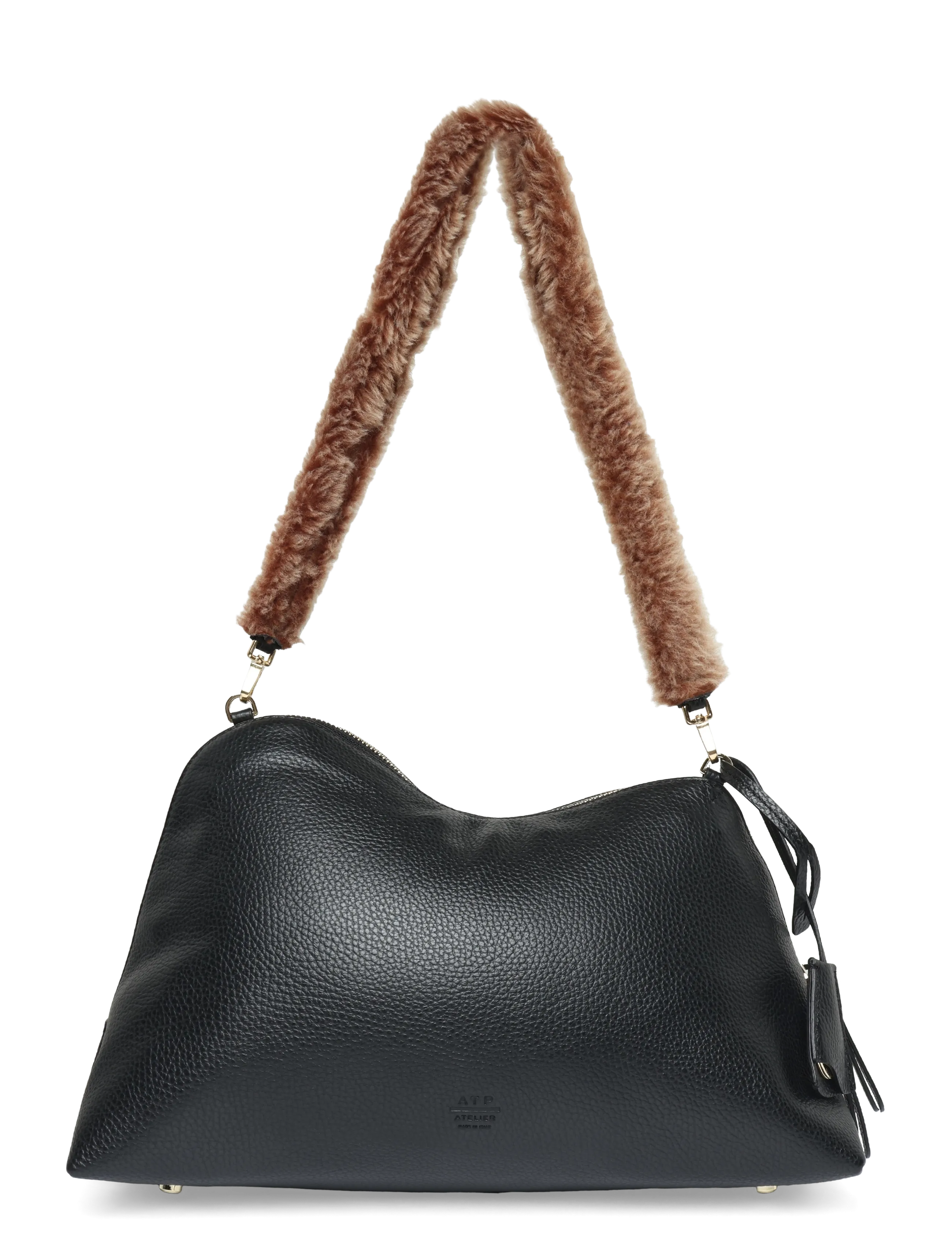 ATP Atelier Novate Black/Orsetto Grained Calf/Shearling - ATP Atelier - BLACK/ORSETTO / black