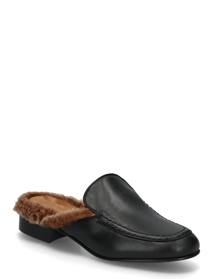 ATP Atelier - Stibbio Black/Orsetto Calf/Shearling - flade mules - black/orsetto - 1