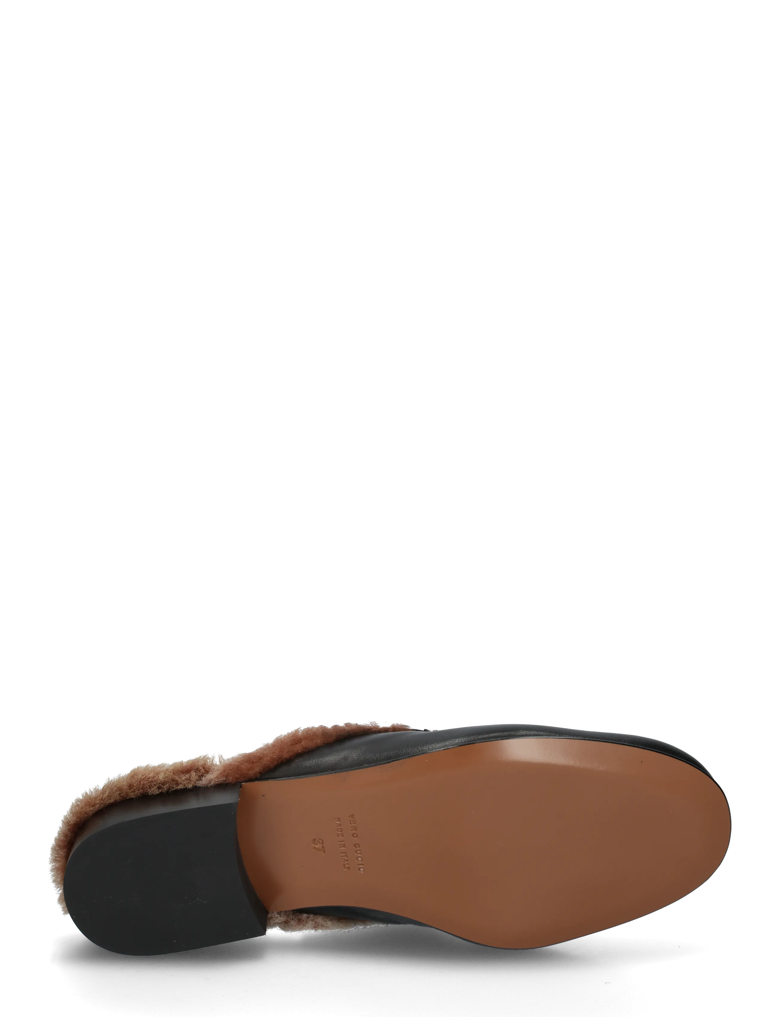 ATP Atelier - Stibbio Black/Orsetto Calf/Shearling - flade mules - black/orsetto - 5
