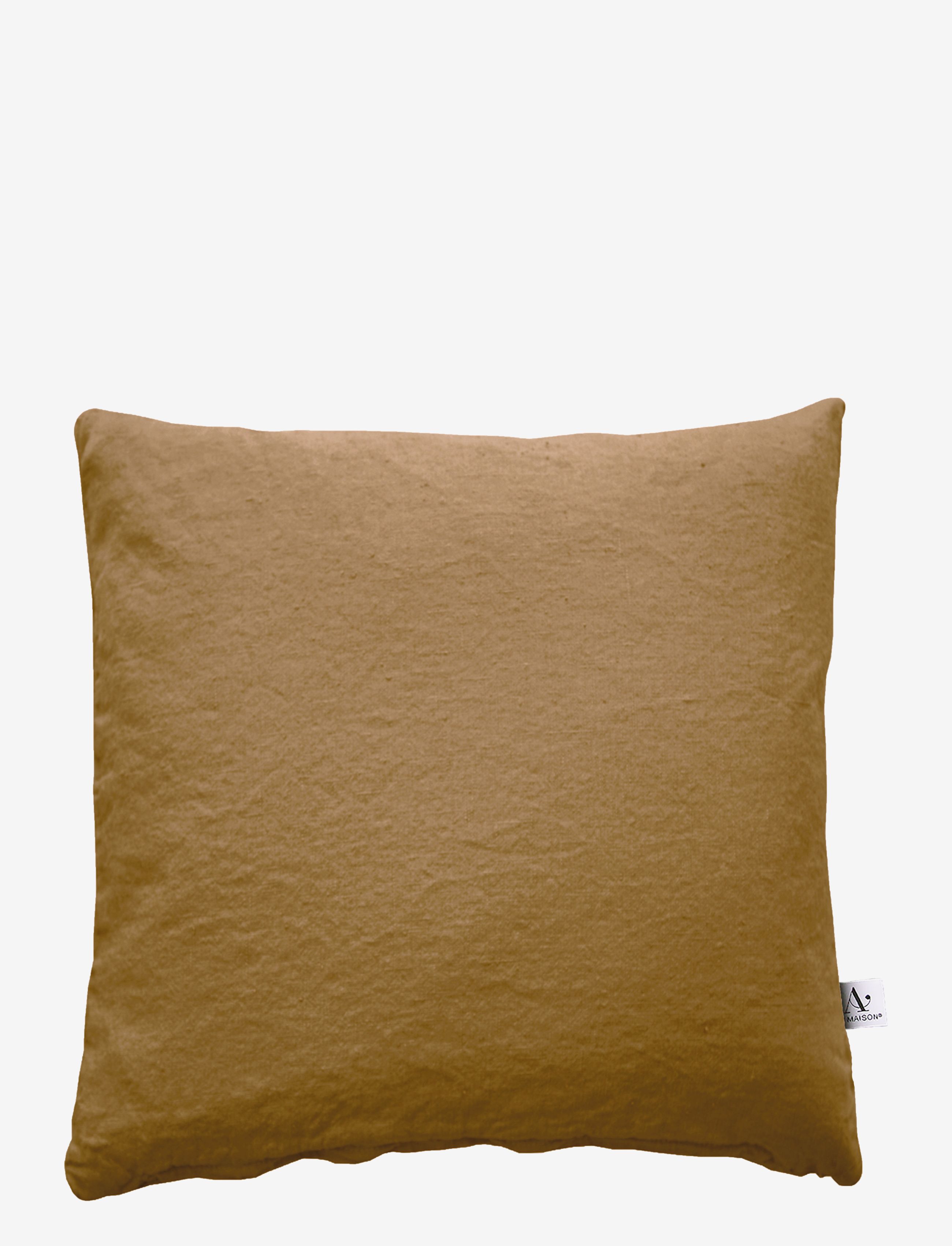 AU MAISON Pudebetræk-Hør Basic-Vasket Gelb - 45X45CM - Unisex