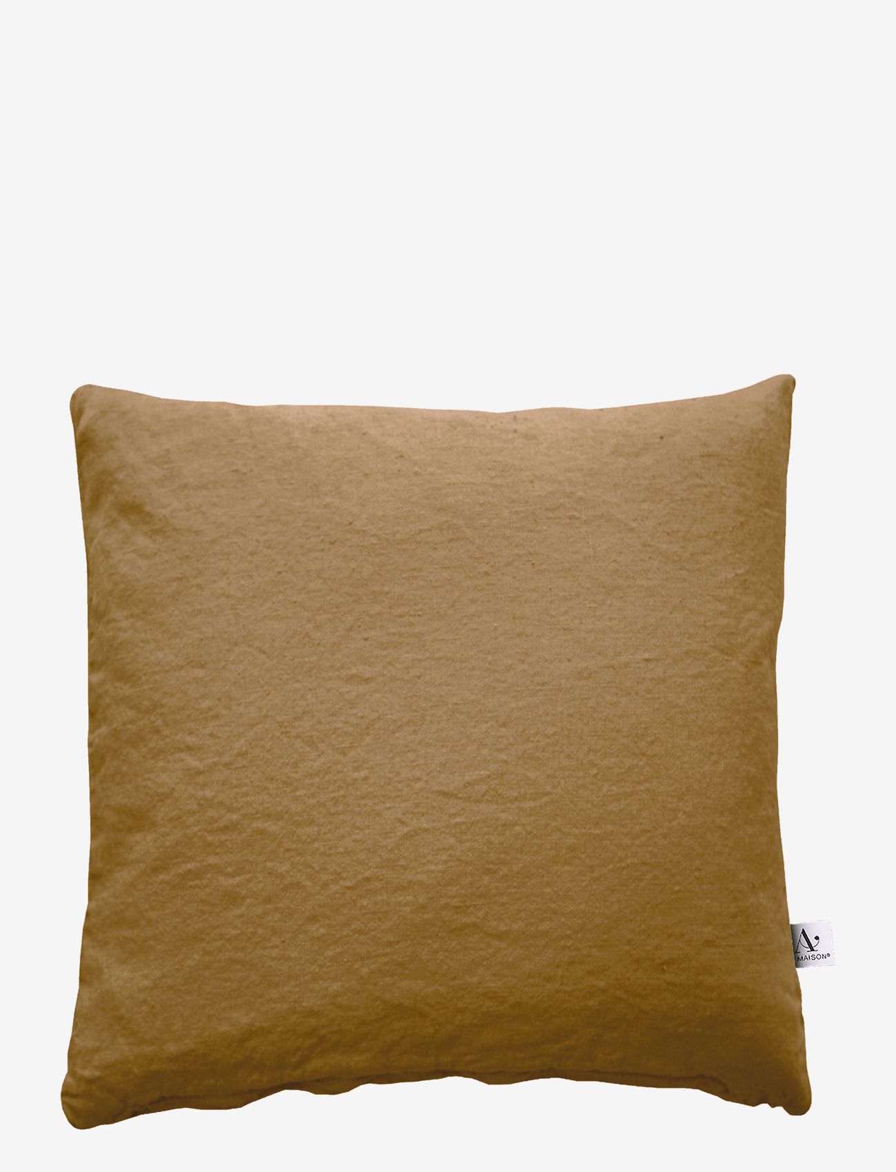 Au Maison - Cushion cover Linen Basic Washed - lägsta priserna - mustard - 0