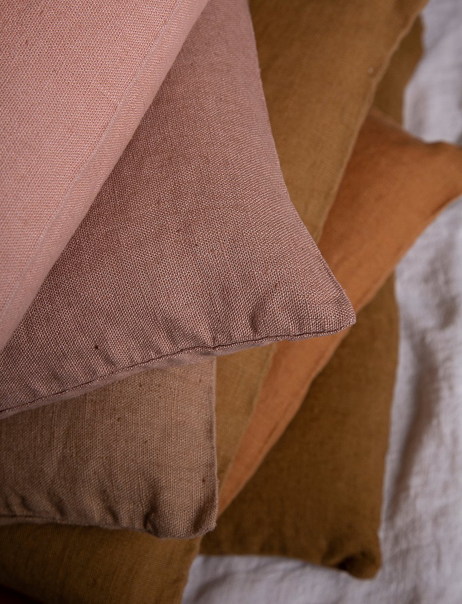 Au Maison - Cushion cover Linen Basic Washed - padjakatted - mustard - 2