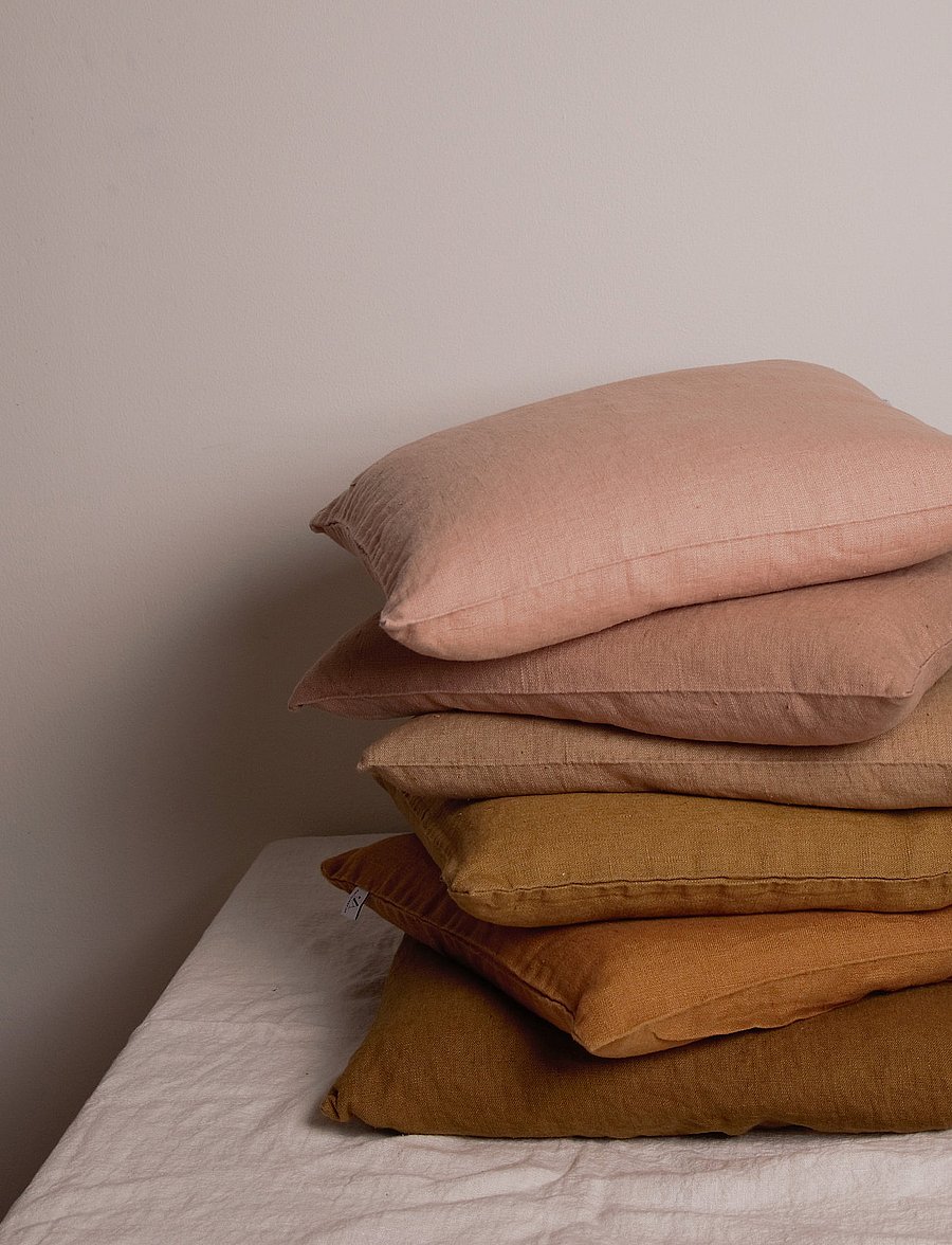 Au Maison - Cushion cover Linen Basic Washed - padjakatted - mustard - 4