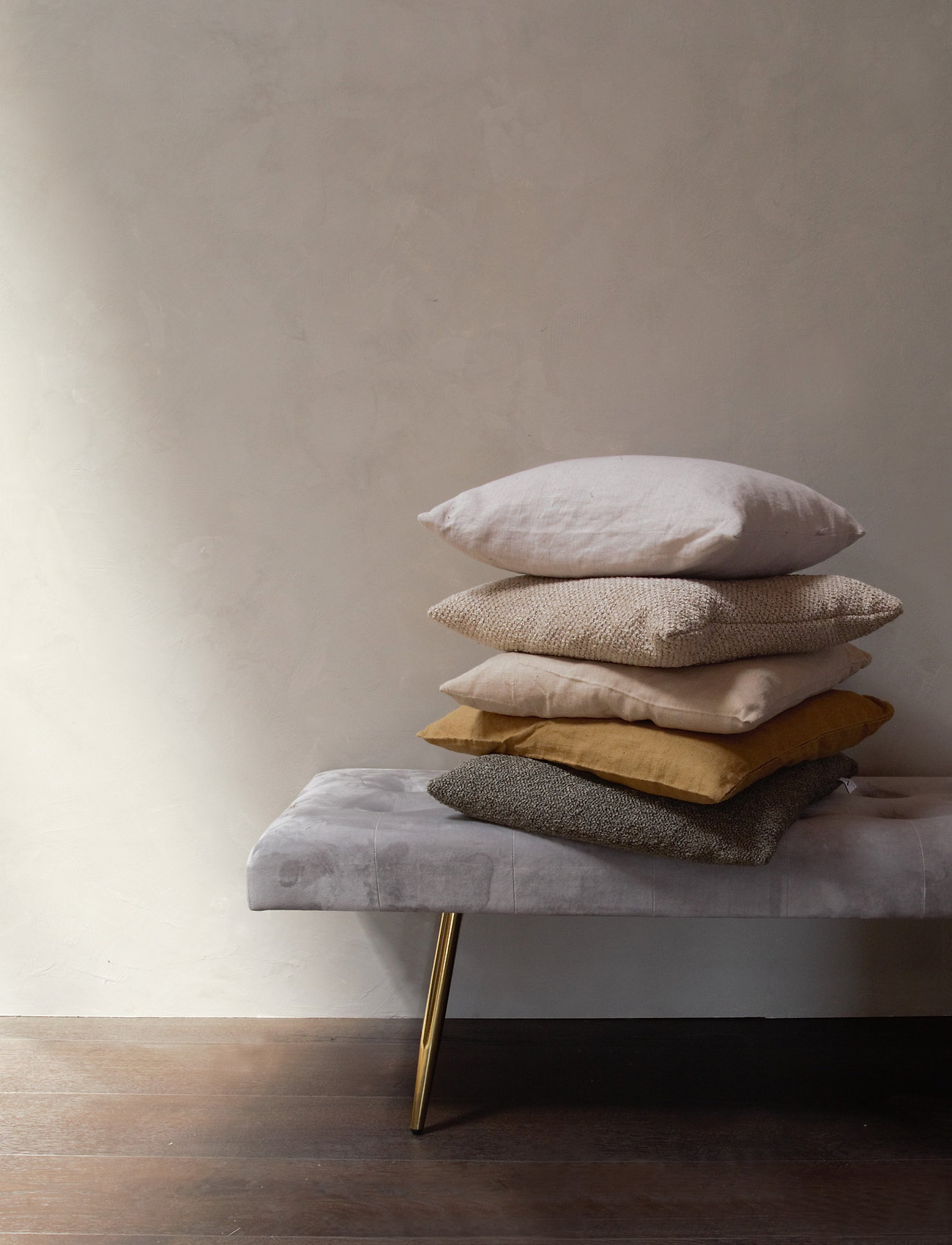 Au Maison - Cushion cover Linen Basic Washed - lägsta priserna - oatmeal - 1