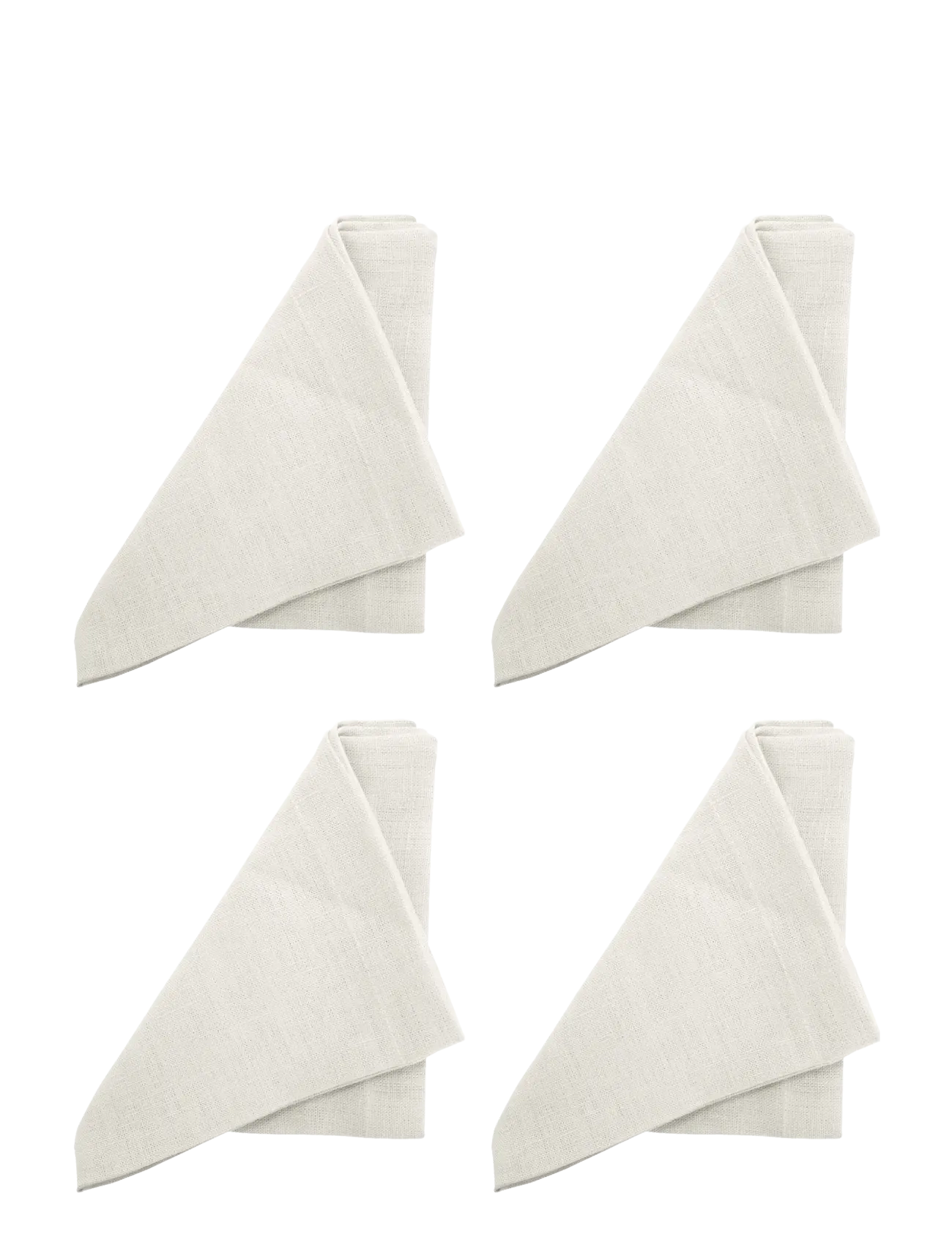 AU MAISON Serviet-Hør Basic-Vasket (Sæt Med 4) Weiß - 42X42CM - Unisex