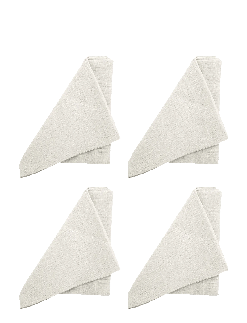Au Maison - Napkin Linen Basic Washed (set of 4) - stoffservietten - white - 0