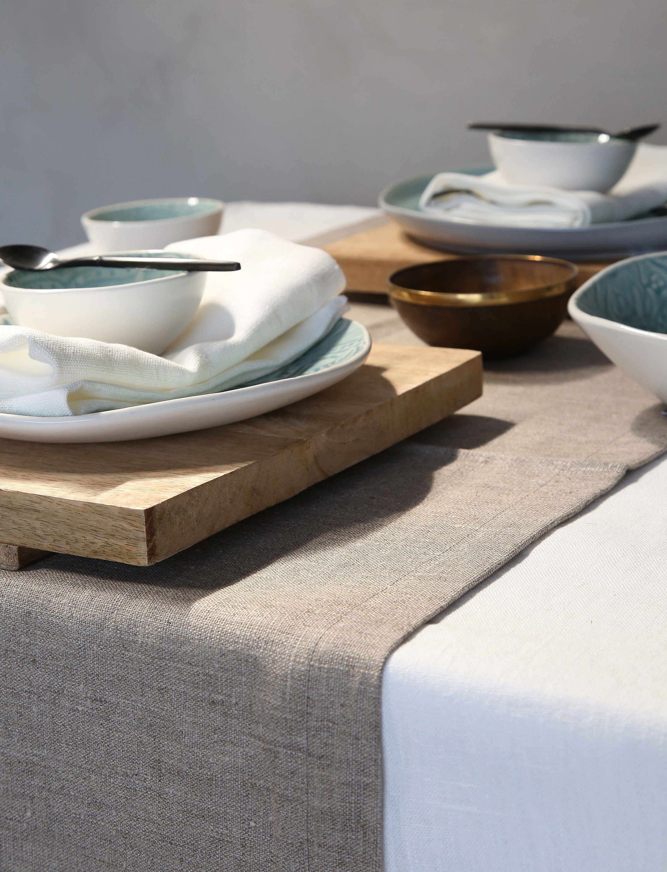 Au Maison Serviet-Hør Basic-Vasket (Sæt Med 4), 42X42 cm, Napkins, Weiß - Cloth Homeware