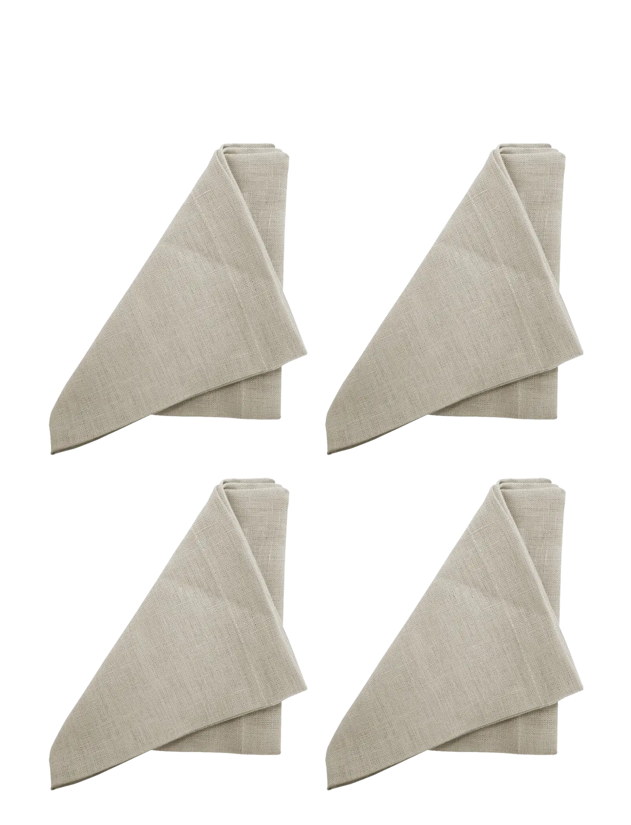 AU MAISON Serviet-Hør Basic-Vasket (Sæt Med 4) Grau - 42X42CM - Unisex