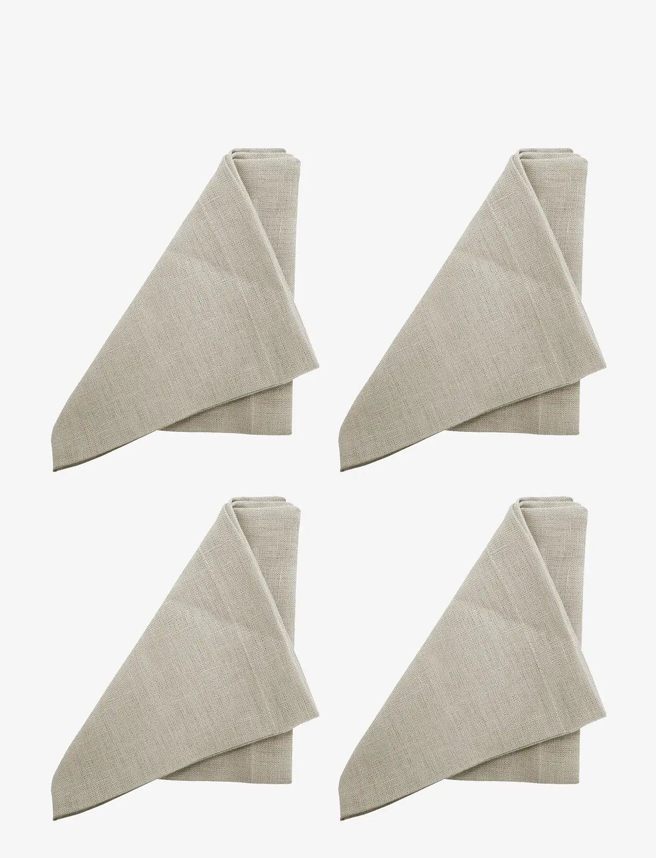 Au Maison - Napkin Linen Basic Washed (set of 4) - light grey - 0