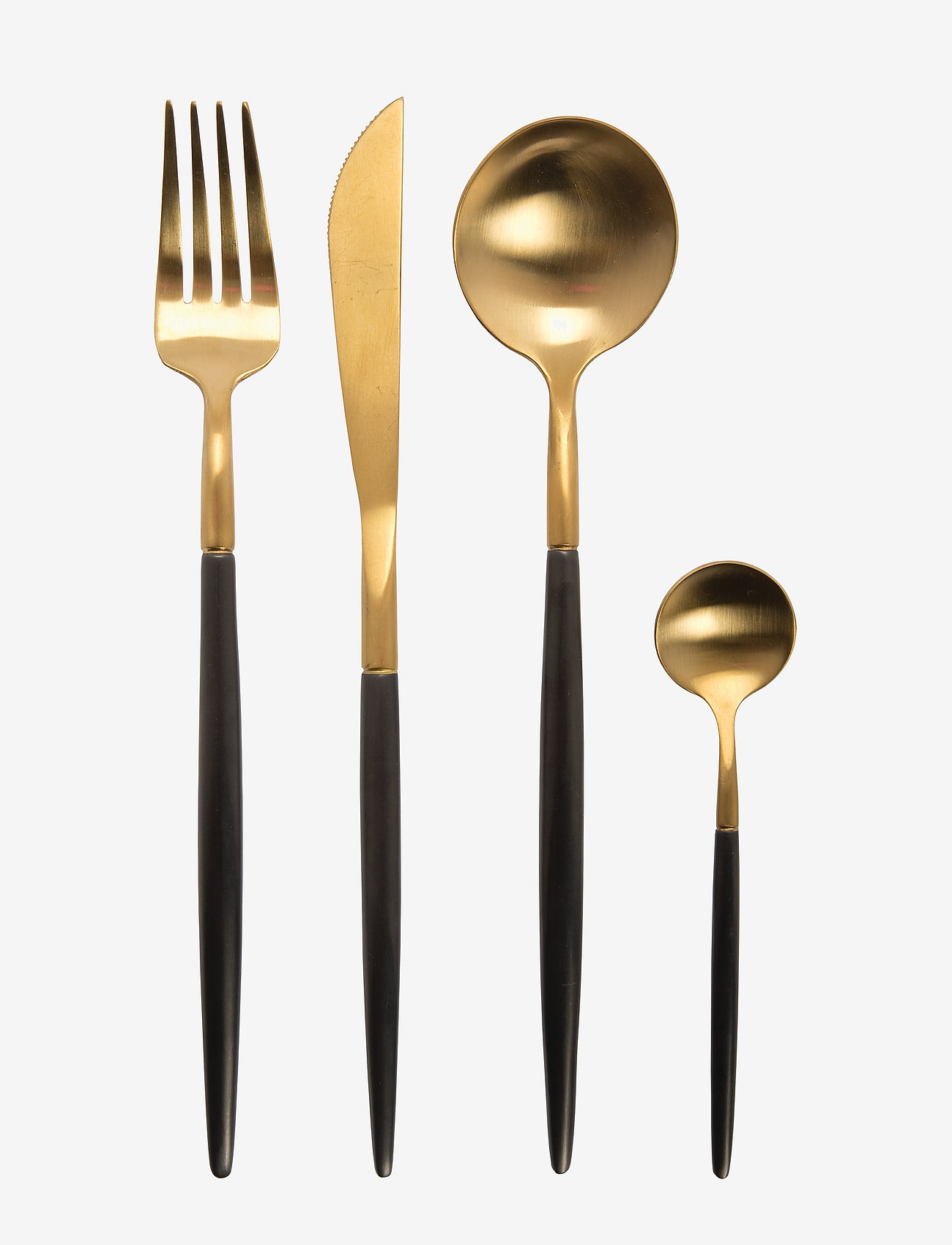 Au Maison - Cutlery Sapore (set of 4x4 pieces) - galda piederumu komplekti - gold/black - 0