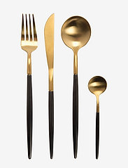 Cutlery Sapore (set of 4x4 pieces) - GOLD/BLACK