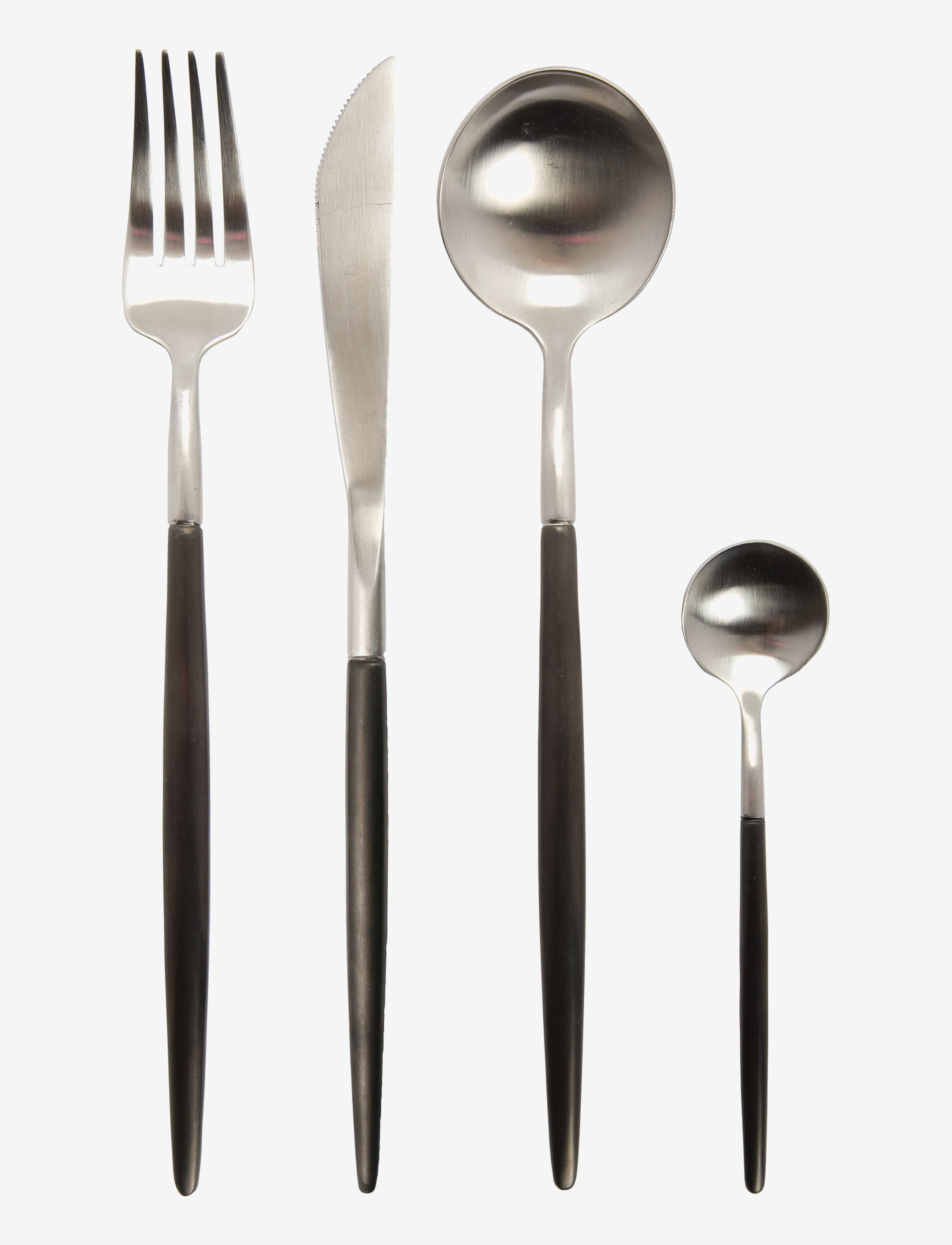 Au Maison Cutlery Sapore (set of 4x4 pieces) - Servering - SILVER/BLACK / silver