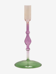 Glass candle holder - PURPLE/YELLOW/GREEN