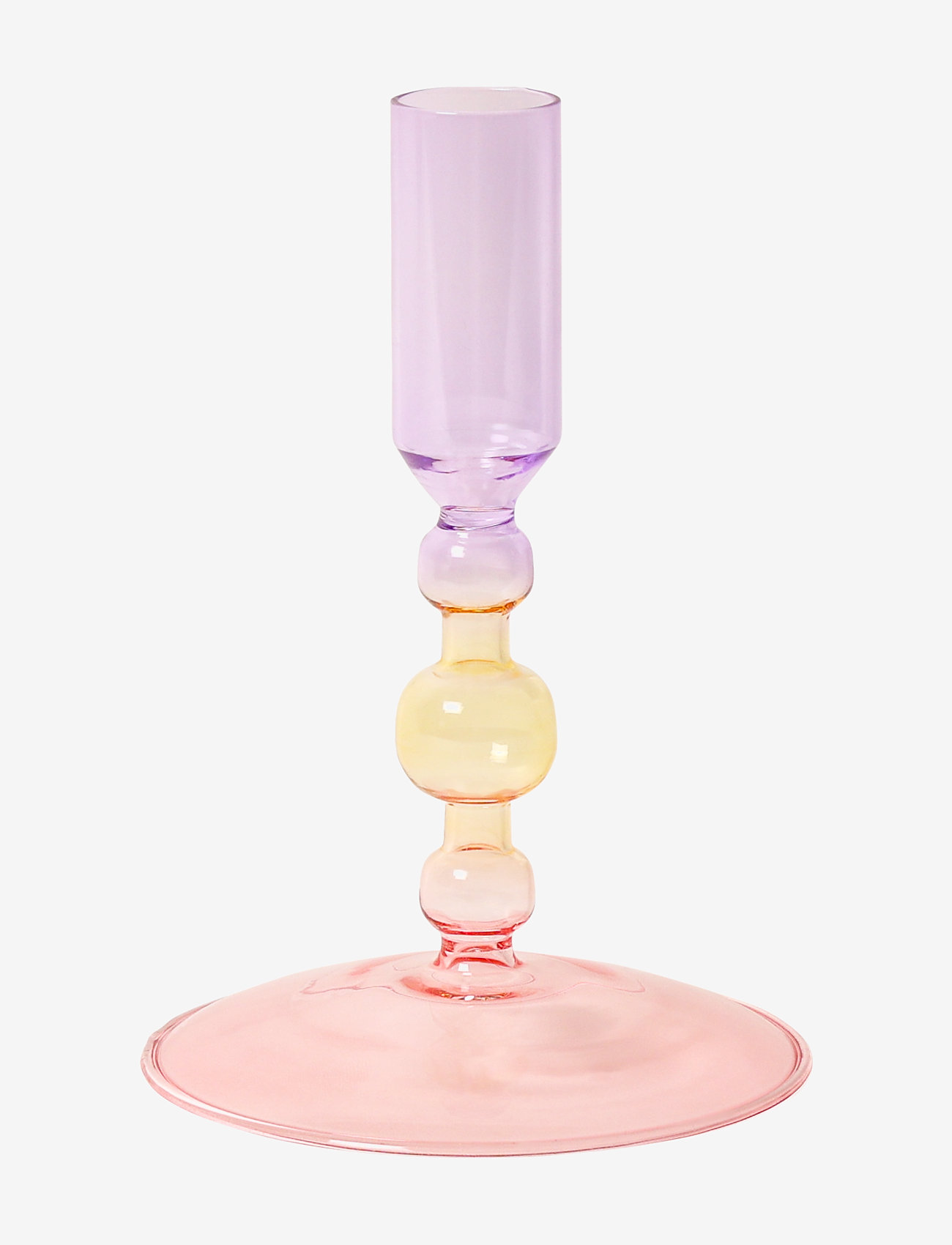 Au Maison - Glass candle holder - pink/yellow/purple - 0