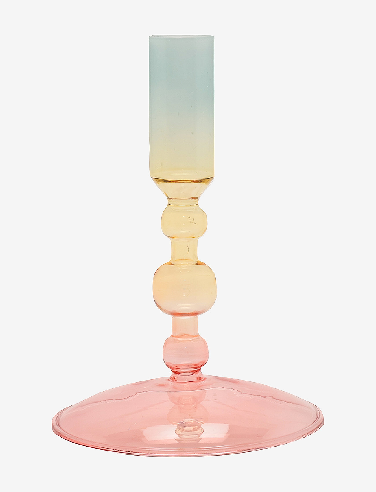 Au Maison - Glass candle holder - pink/yellow/turquiose - 0