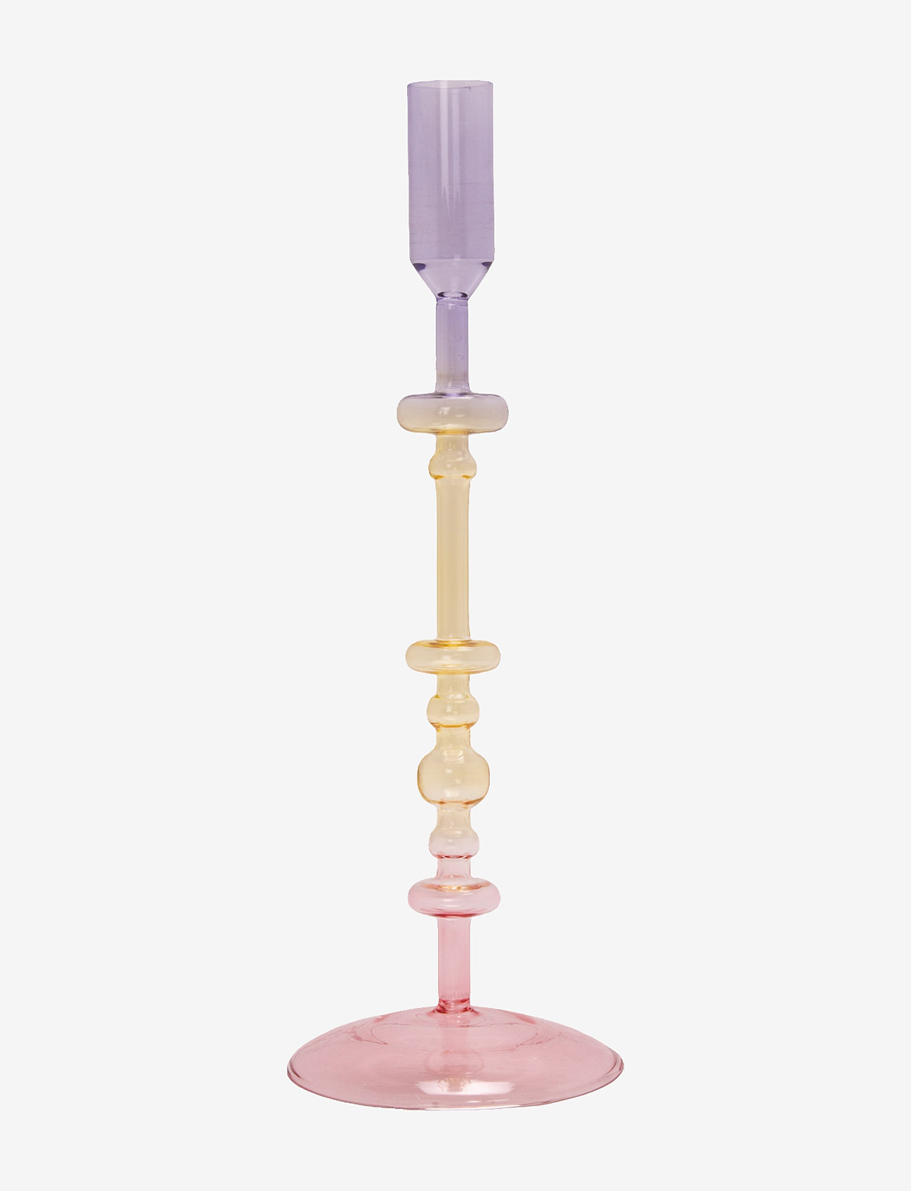 Au Maison - Glass candle holder - pink/yellow/purple - 0