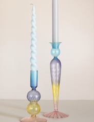 Au Maison - Glass candle holder - lysestaker - pink/yellow/purple/blue - 2