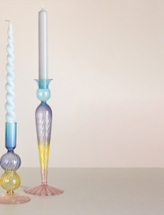 Au Maison - Glass candle holder - lysestaker - pink/yellow/purple/blue - 3