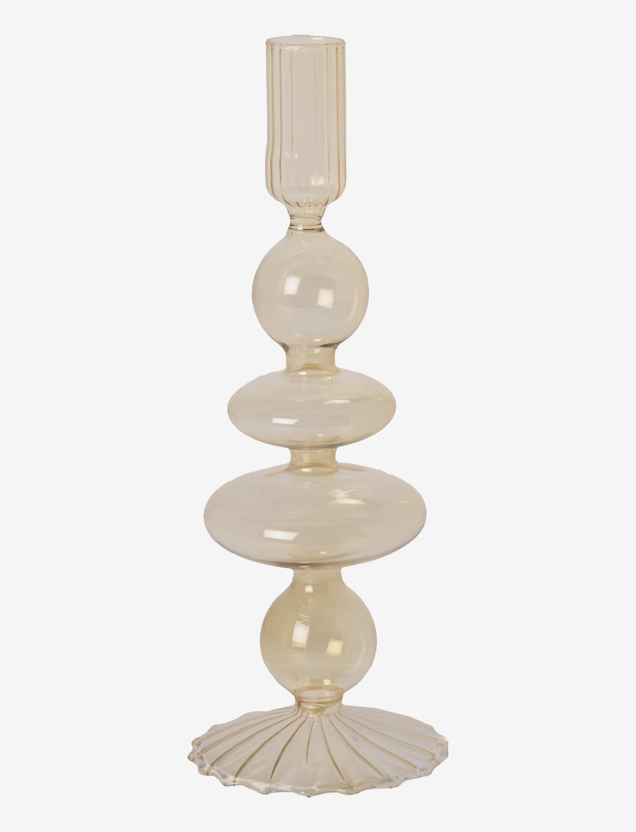 Au Maison - Glass candle holder - die niedrigsten preise - light yellow - 0