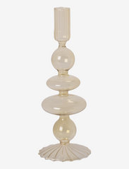 Glass candle holder - LIGHT YELLOW