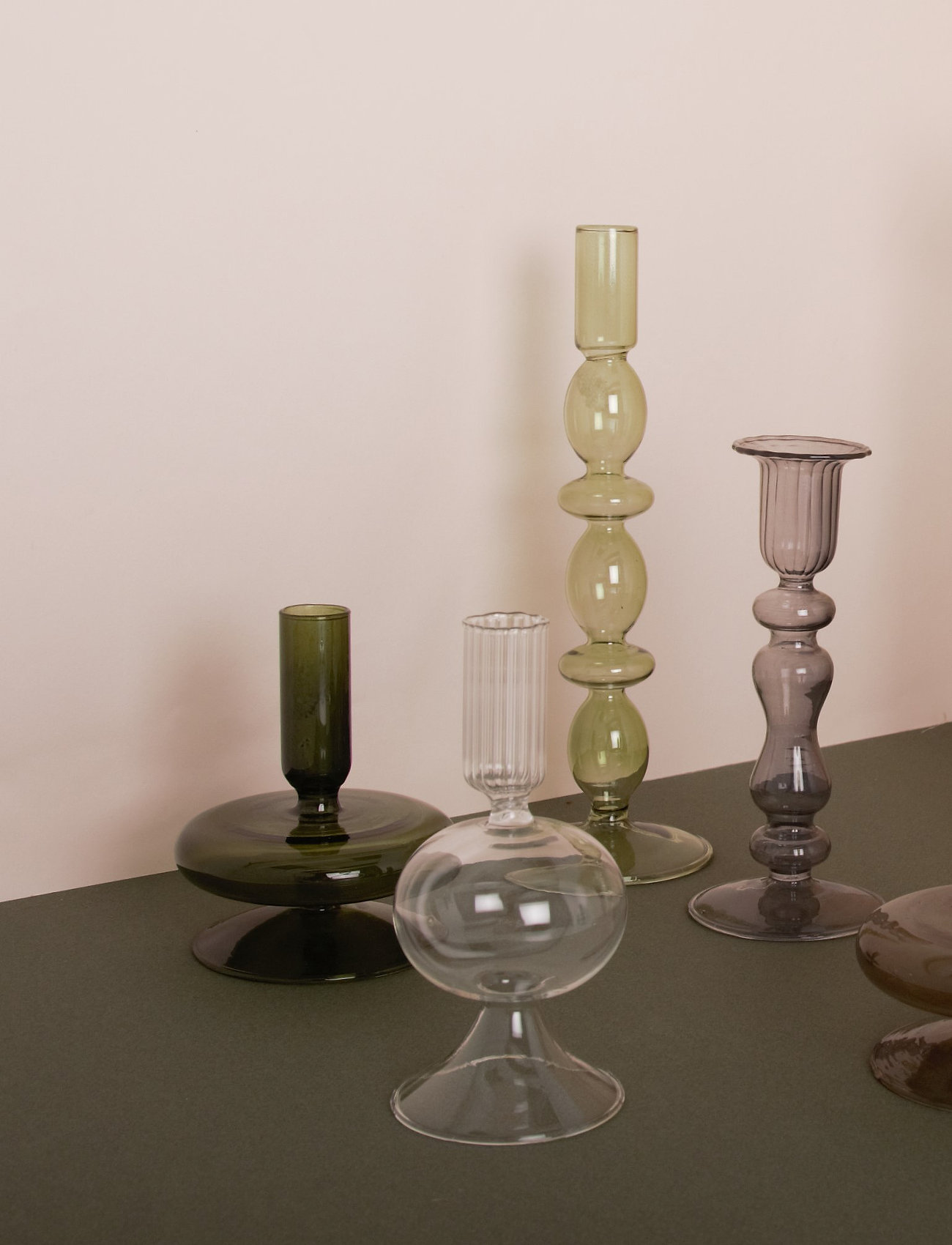Au Maison - Glass candle holder - mažiausios kainos - smoke - 1
