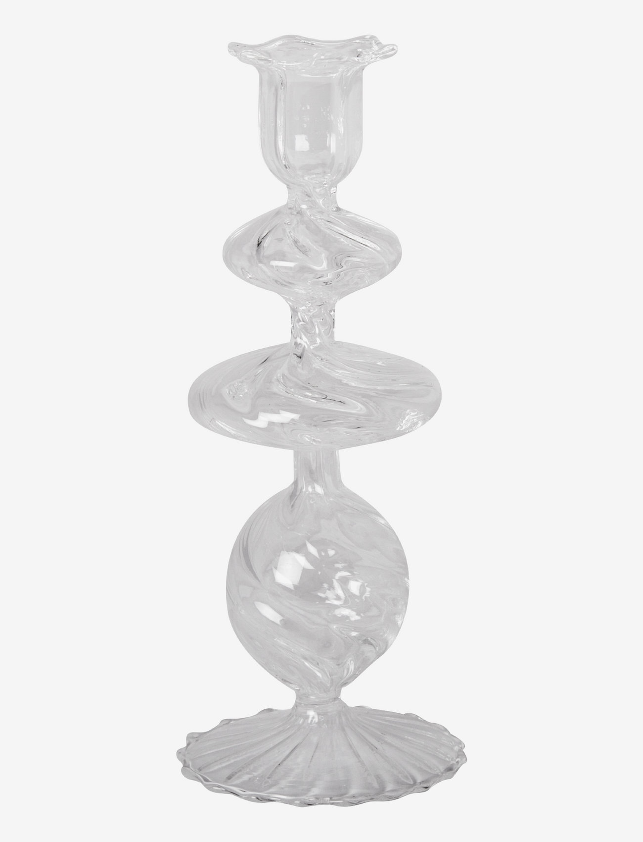 Au Maison - Glass candle holder - candlesticks - clear - 0