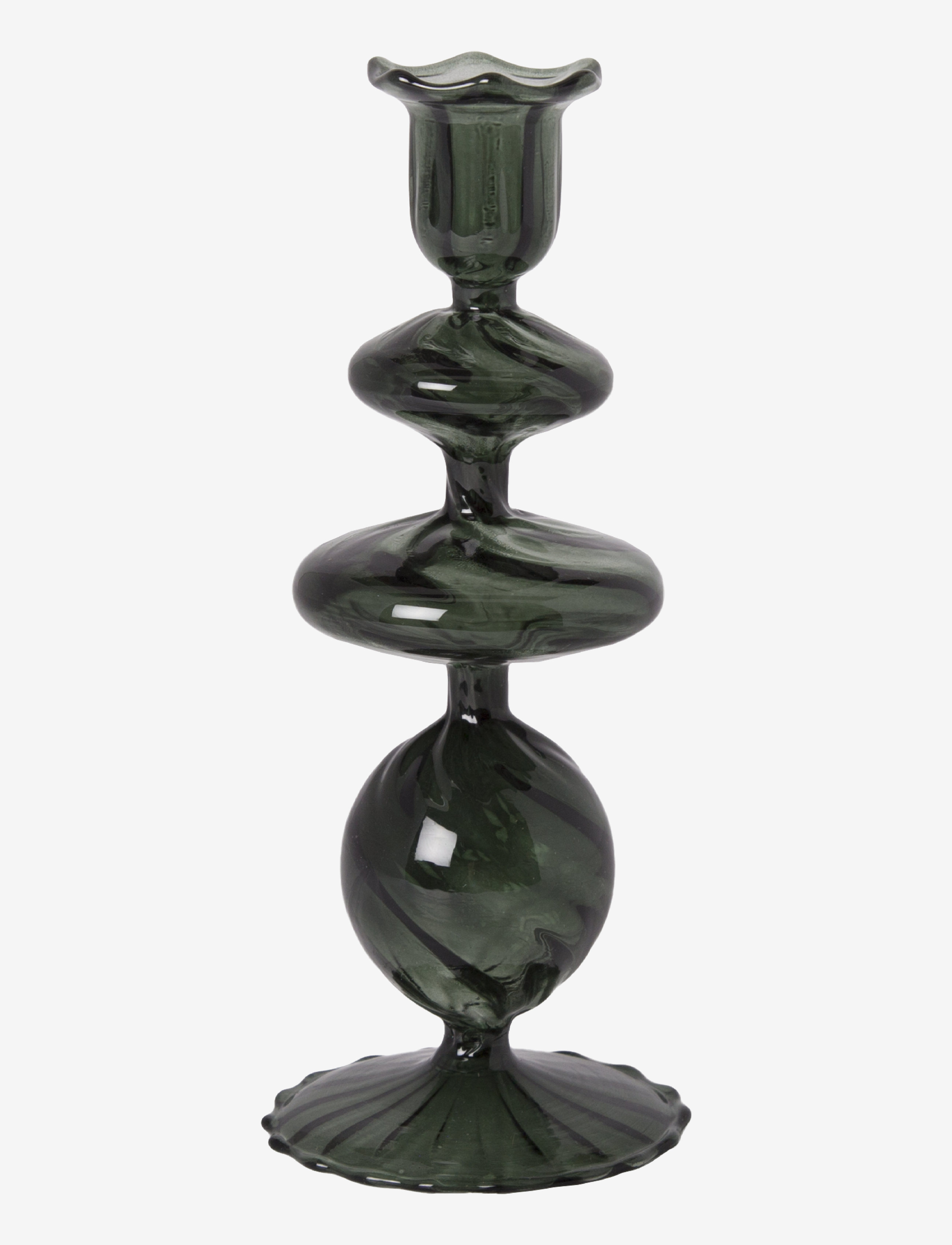 AU MAISON Glas Lysestage Grün - One Size - Unisex