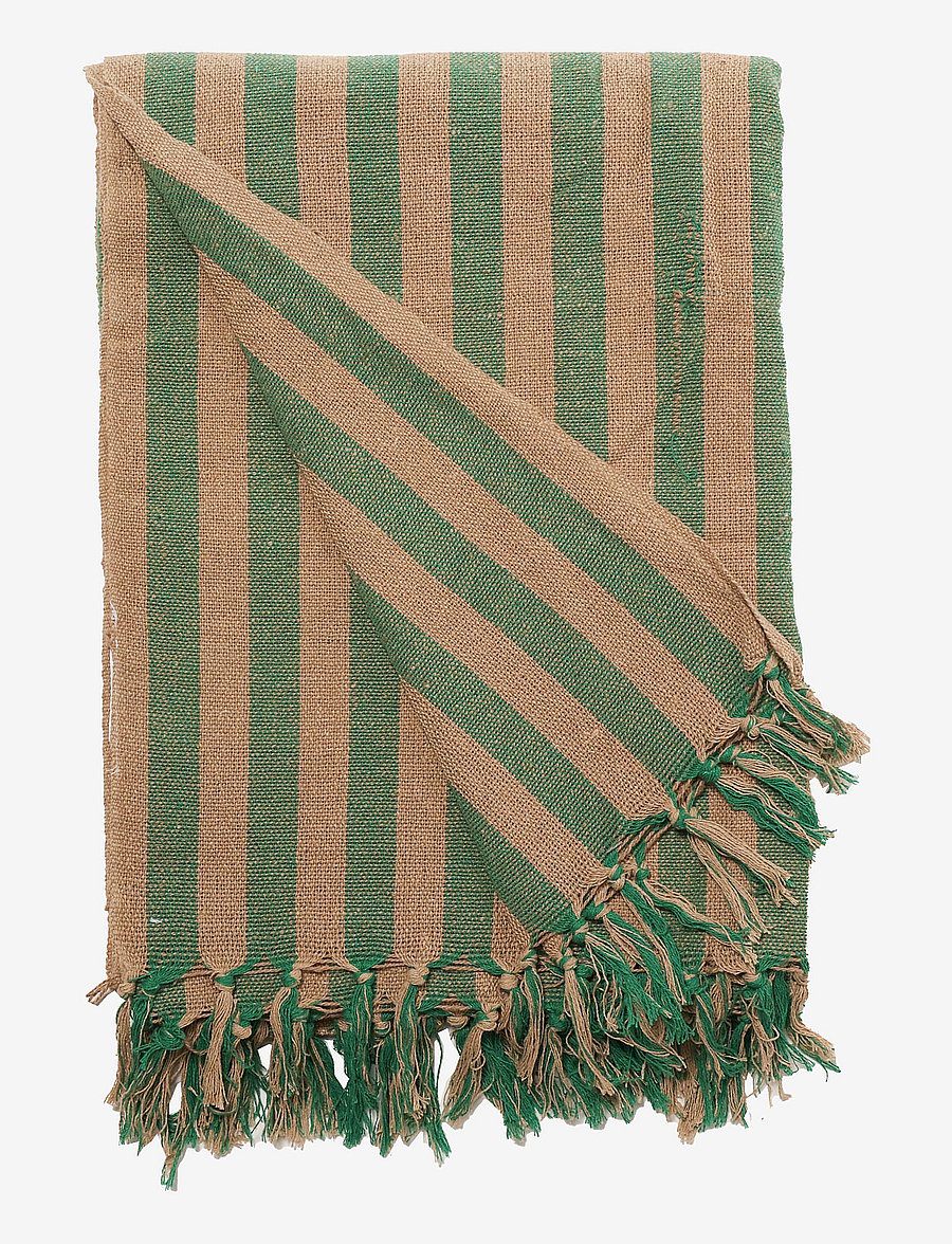 Au Maison - Throw, Stripe - decken - green/cream - 0