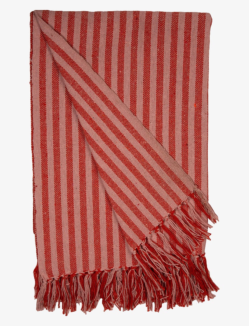 Au Maison - Throw, Stripe - köp efter pris - rose/red - 0