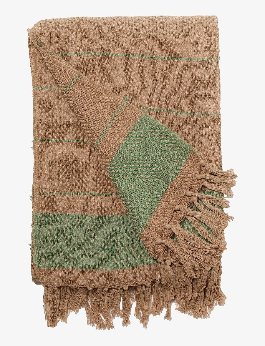 Au Maison - Throw, Cara - madalaimad hinnad - green/cream - 0