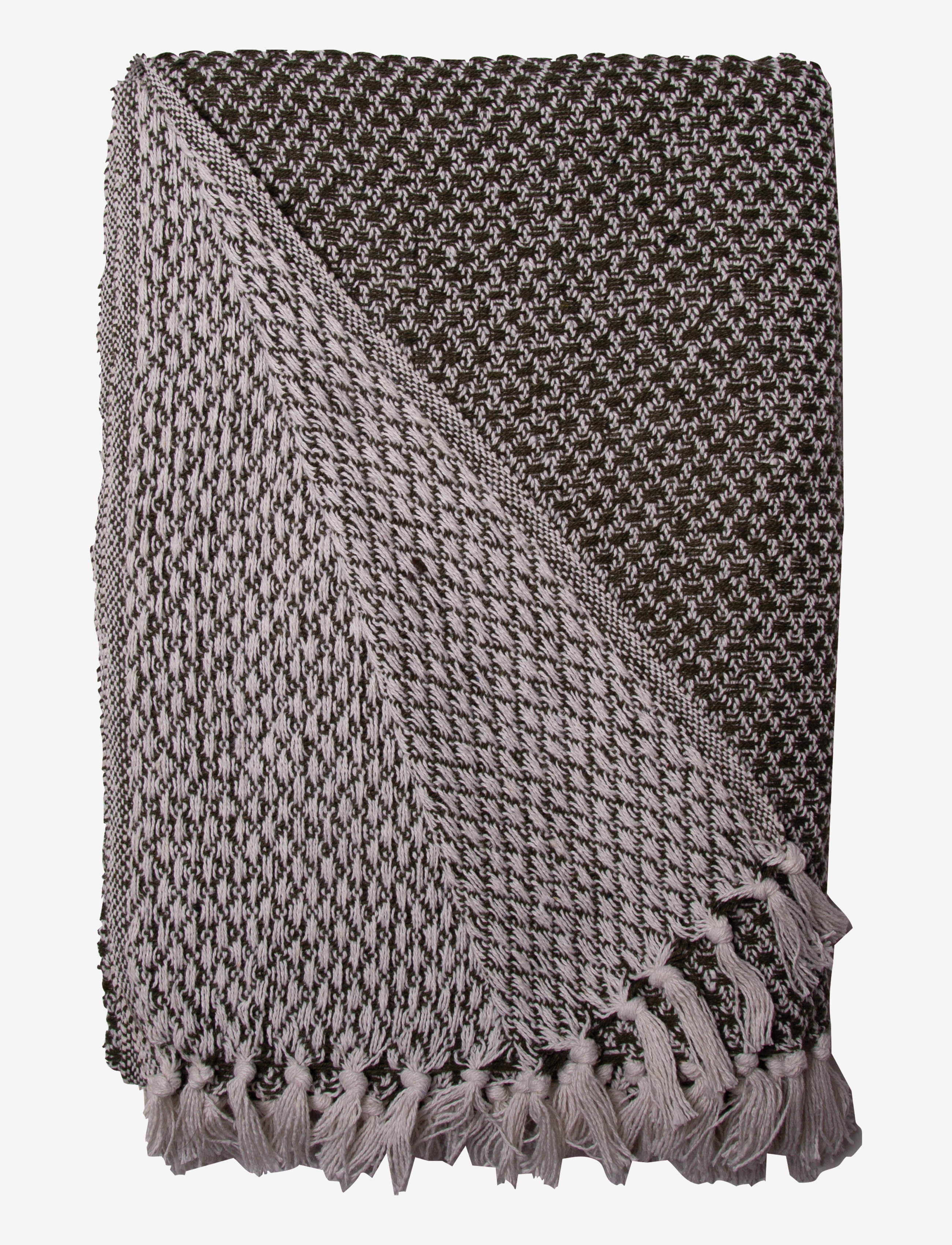 Au Maison Throws-Nets - Filtar & Plädar - OLIVE / grey